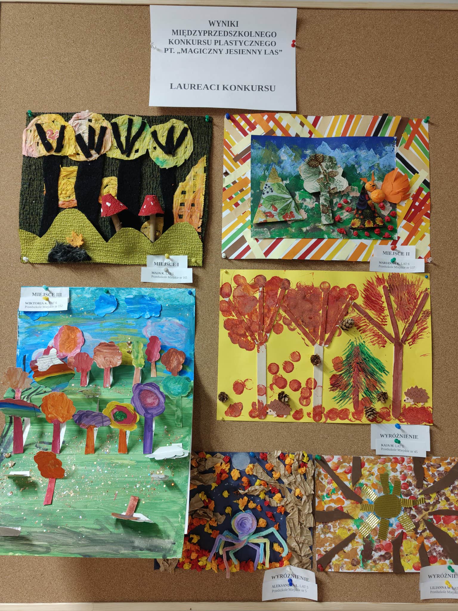 Prace plastyczne na konkurs plastyczny: las