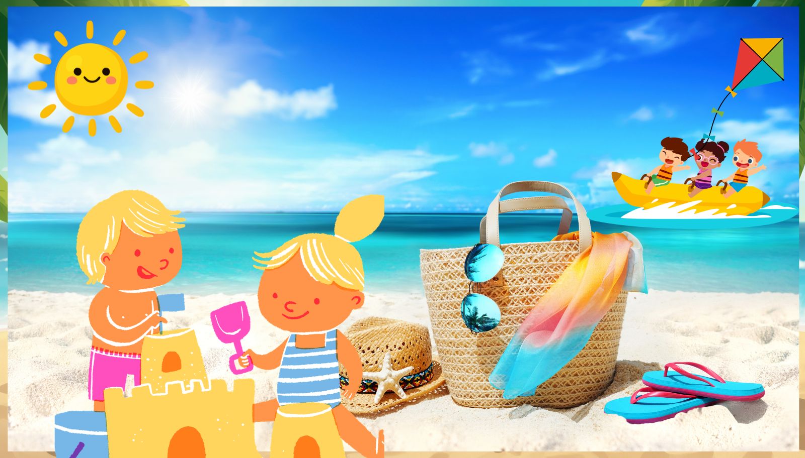 dzieci bawiące się na plaży